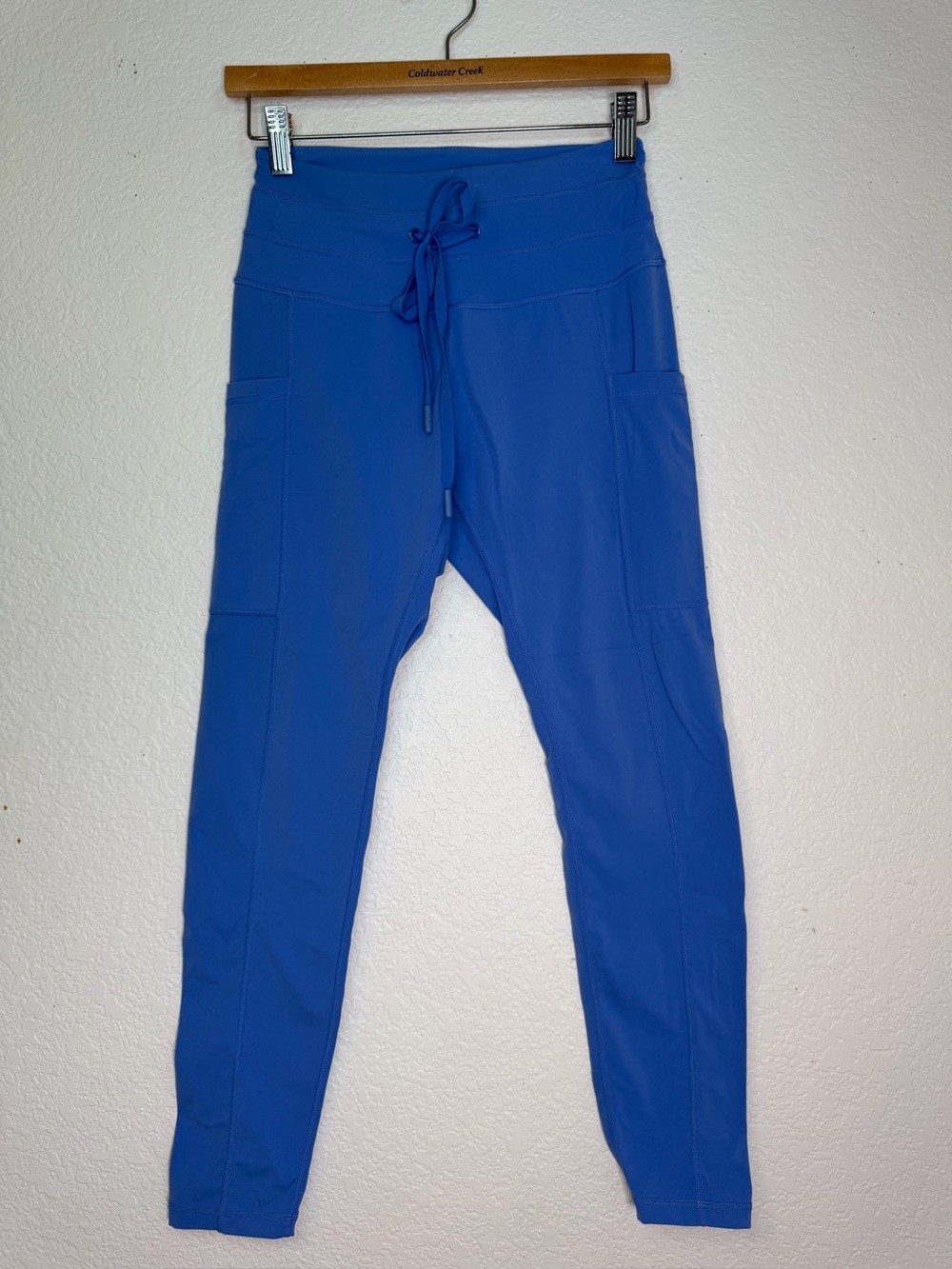 POPFLEX Cargo Leggings with pockets and a Drawstring Joggers in Nordic Blue, S